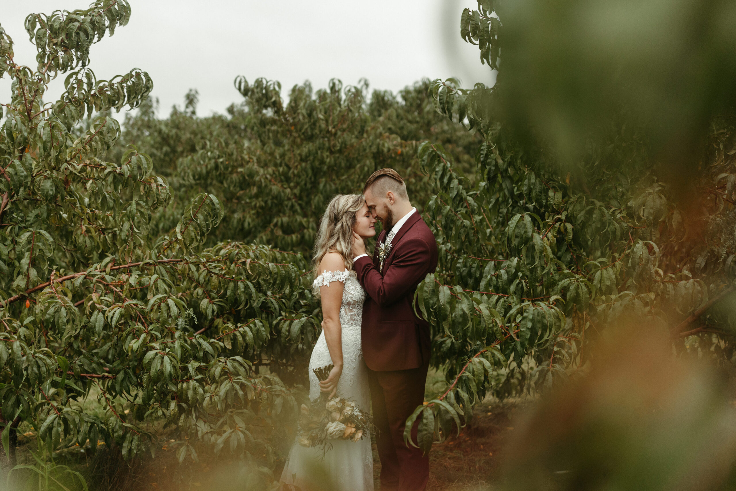 Jacobs Farm Northern Michigan rainy fall wedding by Josh Rexford, Michigan photographer & videographer